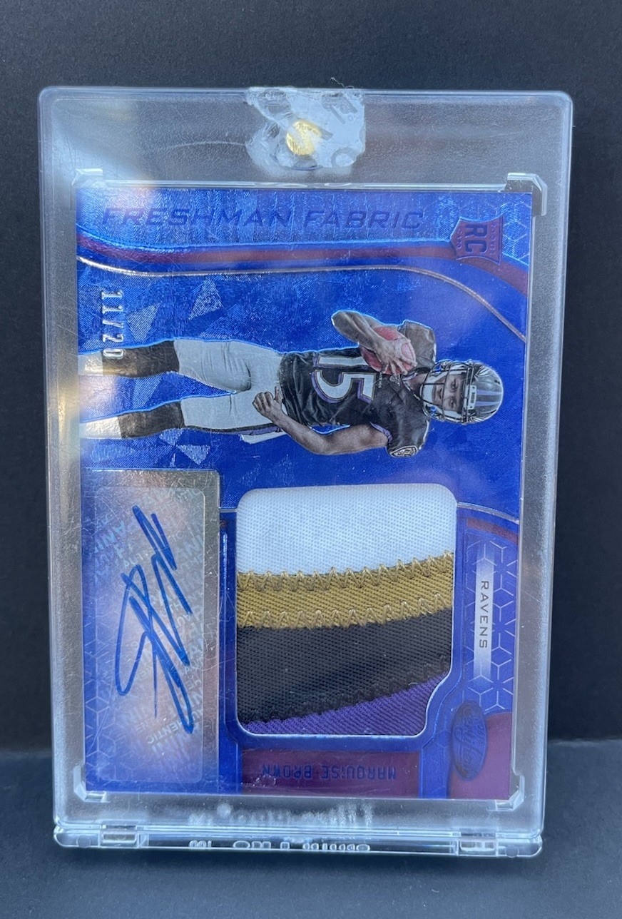 Marquise Brown Panini Certified #207 Jersey Signature