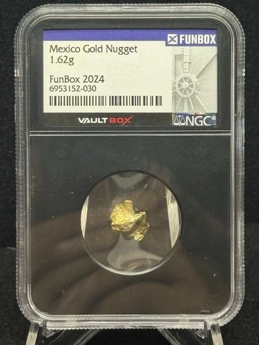 1.62 Grams Mexico Gold Nugget VaultBox Vault Box NGC Funbox Large Unique