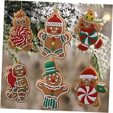 12pcs Gingerbread Man Ornaments for Christmas Tree Assorted Gingerbread 12pcs