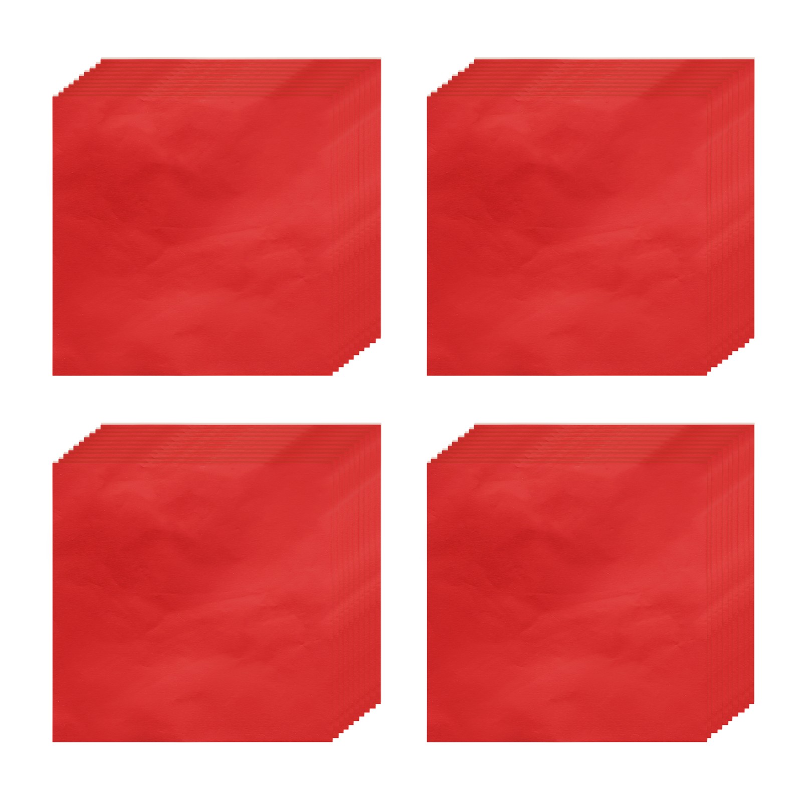 100pcs Candy Foil Wrappers 8 x 8 Inch Chocolate Bar Wrappers Red Glossy Finish