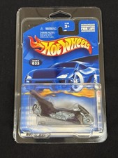2001 HOT WHEELS CAR FRIGHT BIKE 21/36 1ST EDITION #033 CLEAR PURPLE W/ PROTECTOR