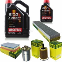 Inspektionspaket 6L Motul 8100 X-Clean+ 5W-30 FüR VW Sharan 1.9 TDI 2.0 Seat