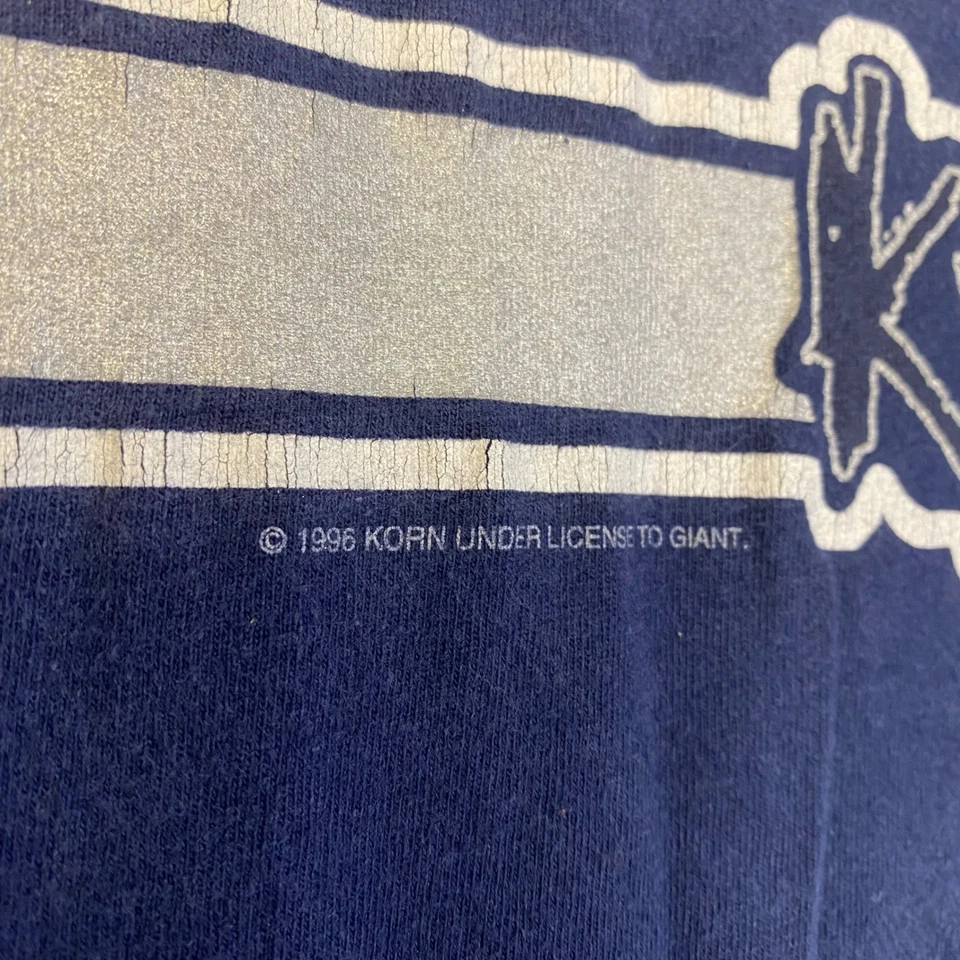 Camiseta Vintage 1996 Korn Band Giant XL Extra Pesada Fabricada nos EUA - Imagem 3 de 4