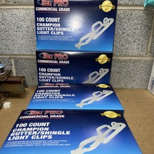 4x Titan Pro 100ct Champion Gutter Shingle Light Clips 400 Total,