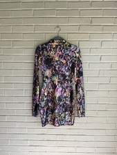 Fashion Nova Long sleeve mini bandage skirt in multi color snake size S