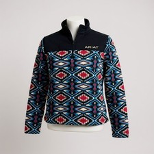 Ariat Men's Aztec Print Fleece Quarter Zip SWEATER
