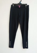 Junior Girl Leggings Epic Threads Buttons Black  Size 14 Years 