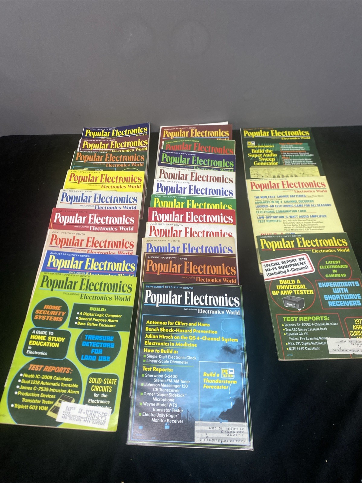 Popular Electronics Magazine 1972-1973 Electronics Radio Complete Very Good (24)