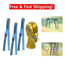 Durable Airfit P10/N30 Straps with Clip Connection - Blue/Grey - 3 Pack