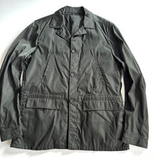 Prada Black Tab Dark Green Jacket Men  s 52 Lined Designer Coat Removable Li