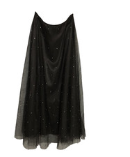 Vintage Scott McClintock by Jessica McClintock Rhinestone Tulle Skirt Black 12