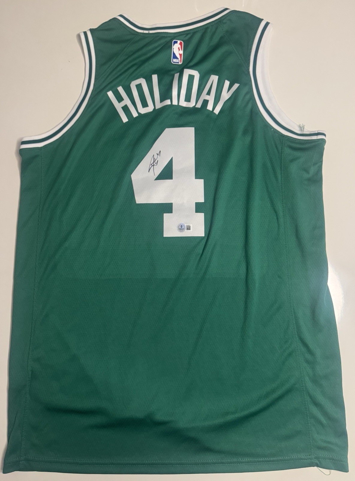 Jrue Holiday Autographed Signed Boston Celtics Jersey Champs Beckett BAS COA 