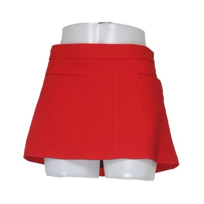 Zara, Rock, Größe: S, Rot, Polyester/Viskose, Einfarbig, Damen #Tev