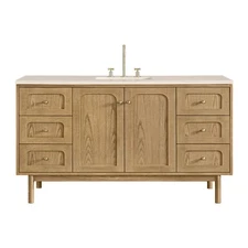 James Martin Vanities 545-V60S-3EMR Laurent 60" - Light Natural Oak