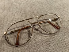 CE Eyeglasses Vintage 58-16 145 Gold Pilot Duval Made In Korea