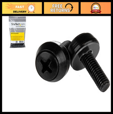 100-Pack M5 12mm Mounting Screws for 19" 10" Server Racks, Cabinets, Black