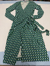 Diane von Furstenberg for Target Geo Midi Wrap Dress Blue/Green Size S