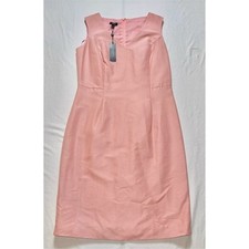 Talbots Women's pastel pink Easter silk career dress 6 NWT capsule midi Jackie O