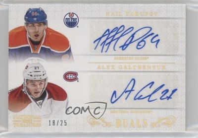 2013-14 National Treasures Duals Gold Holofoil 18/25 Alex Galchenyuk Auto 1pc9
