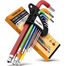 Innensechskant Satz 9tlg Chrom-Vanadium Multicolour Set mit Kugelkopf