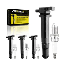 Set of 4 Ignition Coils Pack UF499 27301-26640 & 4 PCS Iridium Spar... Fast Ship