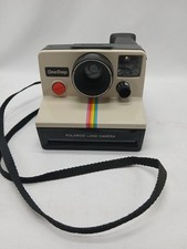 Vintage Polaroid One Step Land Camera White Rainbow Stripe SX-70 Untested