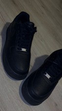 Nike Air Force 1 '07 Triple Black Low Top Leather Athletic Sneaker DD8959-001