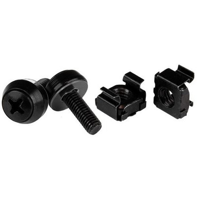 StarTech.com M5 x 12 mm - Schrauben und Käfigmuttern - 100er-Pack schwarz