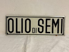 Insegna Targa Lamierino Tabella Vintage Alimentare OLIO DI SEMI epoca