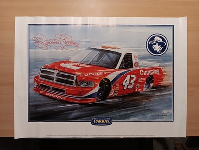 Vintage 1997 Parkay Advertising Richard Petty Cummins Dodge truck Poster 17 X 24