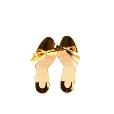 Christian Louboutin Women's Just Nodo Slide Sandals Patent and PVC Christian Louboutin Women's Just Nodo Slide Sandals Patent and PVC