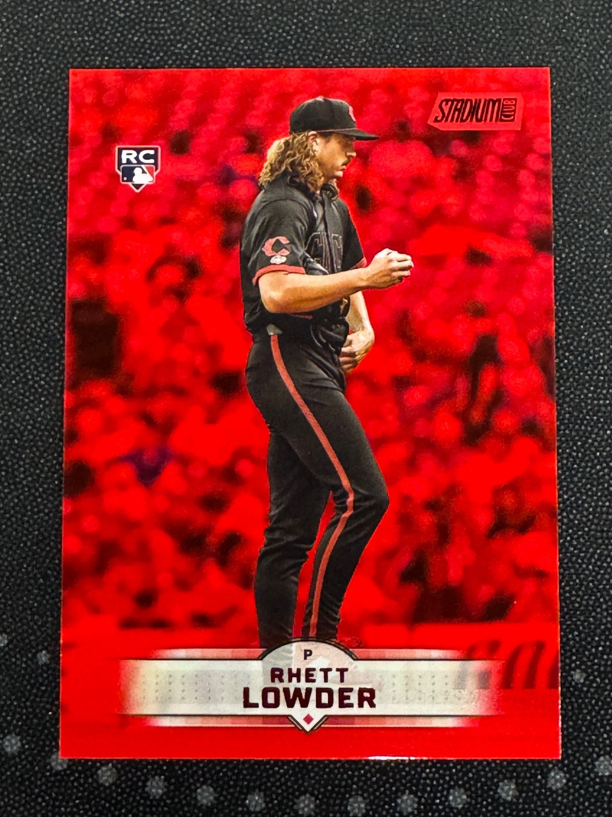 2025 Topps Stadium Club #95 Rhett Lowder RC Red Foil Cincinnati Reds