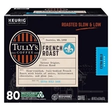Tully's Coffee, French Roast, Keurig K-Cup Pods, Extra Bold, 80 Count
