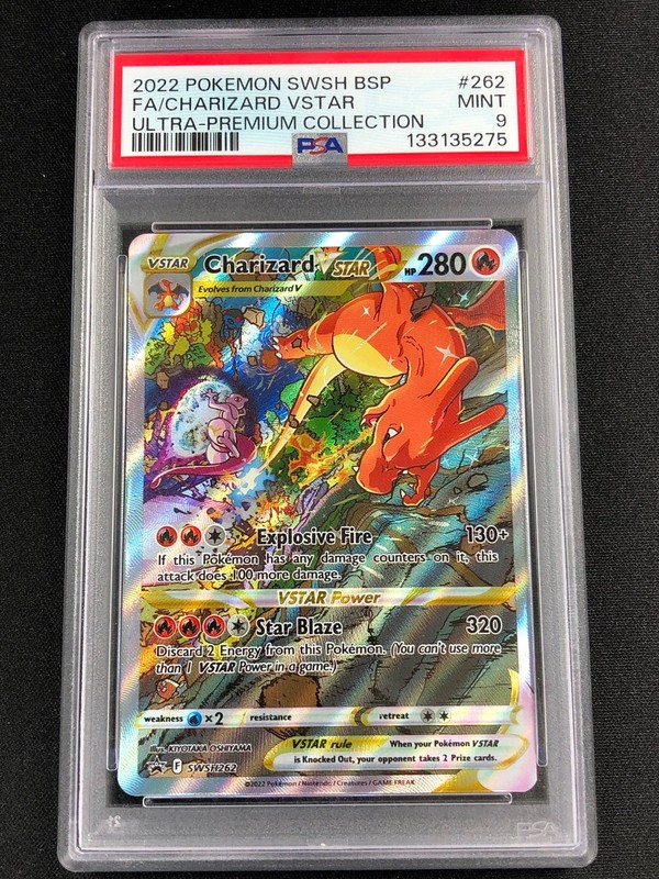 Pokemon 2022 Charizard Vstar Black Star Promo SWSH262 PSA 9