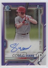 2021 Bowman Draft Chrome Pick Purple Refractor 236/250 Jordan Viars Auto 1u4