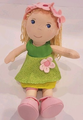 HABA 12'' Soft Doll Mali - Machine Washable with Blonde Hair & Blue Eyes 