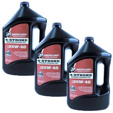 Mercury Marinemercruiser Oem 4 Stroke 25w40 Oil Case Of 3 Gallons 92-8m0078628