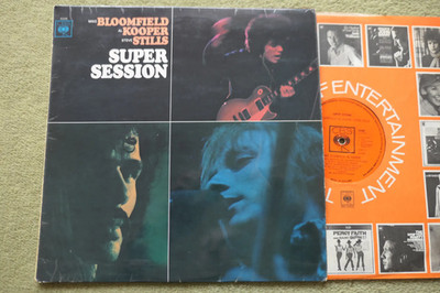 MIKE BLOOMFIELD, AL KOOPER, STEPHEN STILLS   SUPER SESSION LP  EXC+ MONO UK 1968