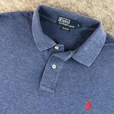 Polo Ralph Lauren Men's Blue Cotton Short Sleeve Polo Shirt Size L