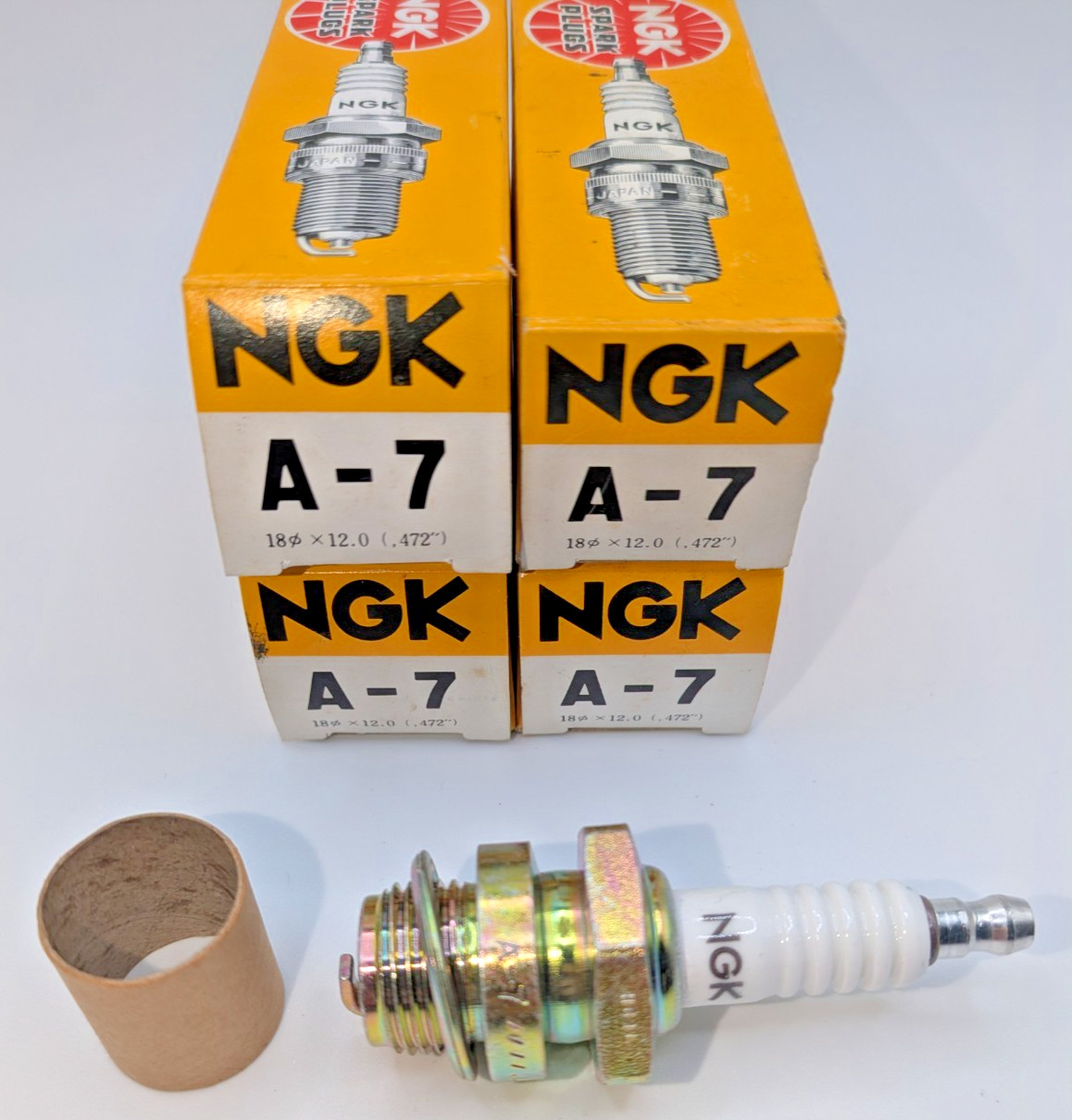 4 Pack NGK A-7 Spark Plug Honda Suzuki Kawasaki Yamaha Motorcycle NEW