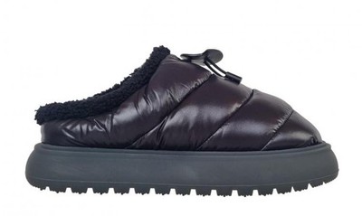 MONCLER Damen Nylonsandalen mit Federbesatz GAIA M2321 schwarz
