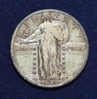 1927 US United States 25 Cents Quarter 90% Silver Standing Liberty Coin KM 145