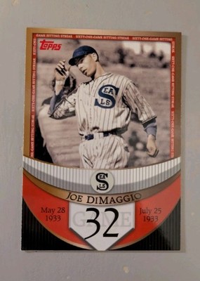 2007 Topps Joe DiMaggio #JDSF32 VG The Streak Before The Streak Insert 