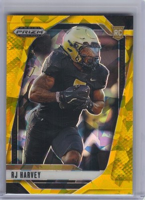2025 Panini Prizm Draft Picks #135 RJ Harvey Prizms Gold Ice UCF Knights