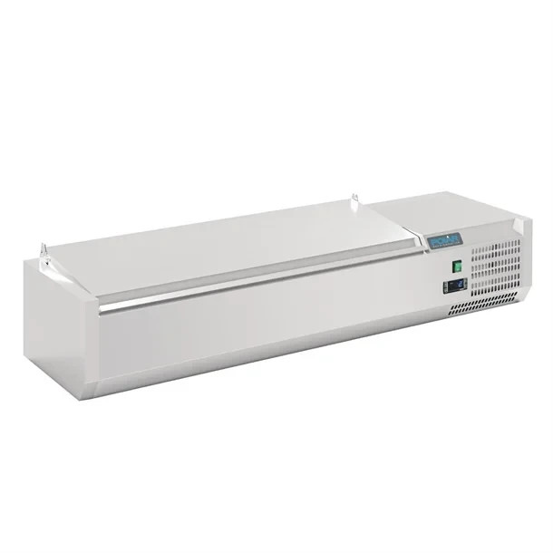 Polar G-Series Countertop Prep Fridge with Lid 5 x 1/4 GN FA854 Sandwich Pizza
