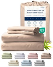 Viscose Derived from Bamboo Sheets King Size Set 4 Pieces King Size, Ultra ...