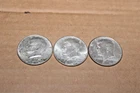LOT OF 3 CIRCULATED 1964 D KENNEDY 90% SILVER  HALF DOLLARS