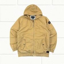 Quiksilver Vintage Mustard Workwear Jacket Mens Large Zip-up Retro