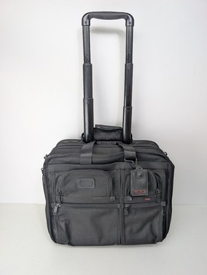 TUMI Alpha Ballistic Wheeled Expandable Briefcase Carry On Laptop Bag Teleskop