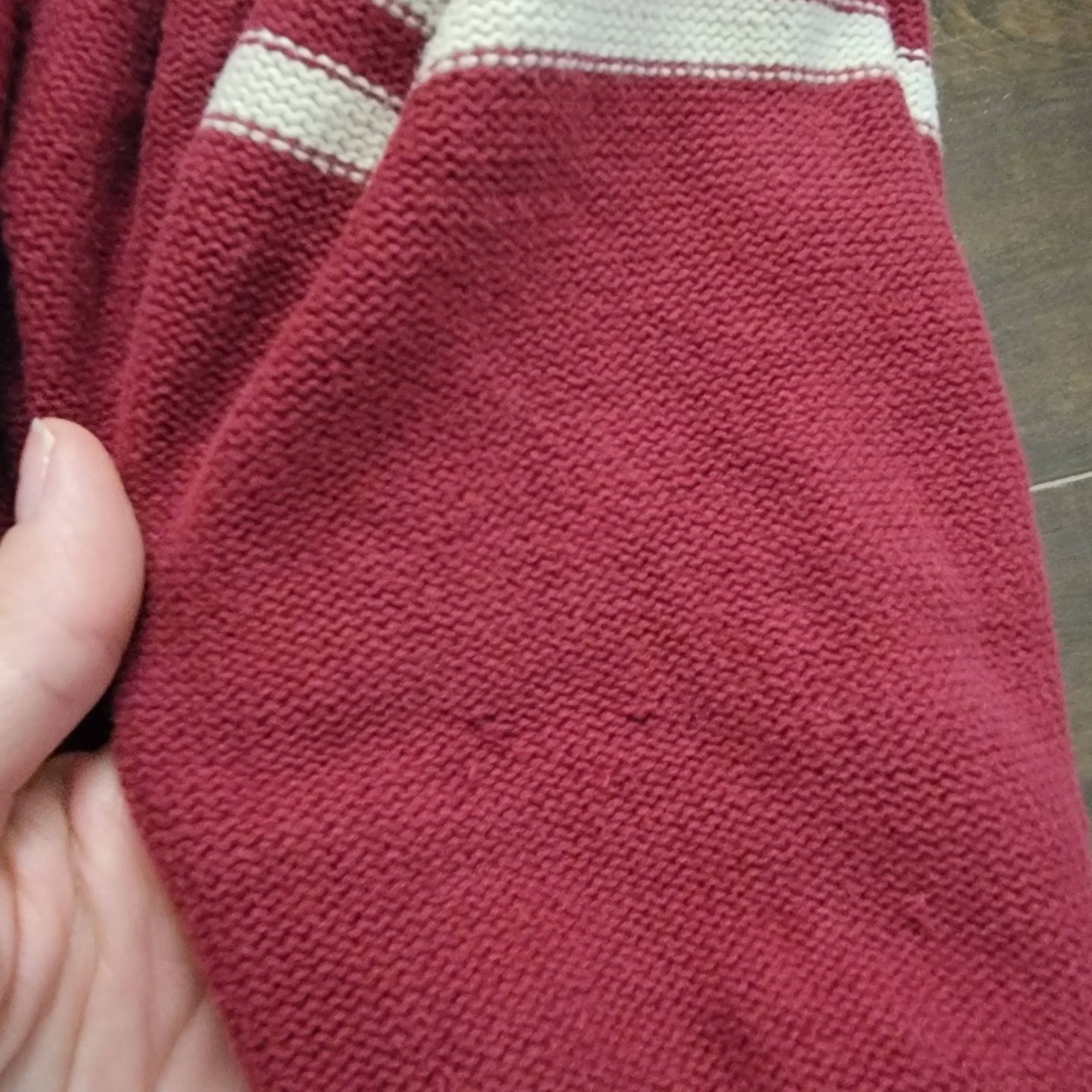 Found Varsity Patchwork Knit Cardigan Womens M Em… - image 7